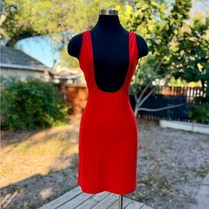 1980s Vintage Fredericks of Hollywood Plunging Tank Bodycon Mini Dress
